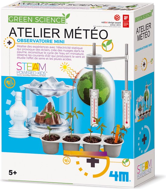 Foto: 4m experimenteerset bouw je eigen weerstation wetenschap en spel meteologie kidzlabs green science 5 jaar