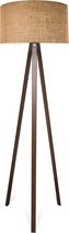 Staande lamp Newport vloerlamp 140 cm E27 houtkleurig en bruin