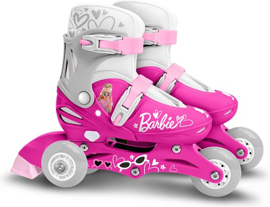 Mattel Barbie 2-in-1 Skates Hardboot Verstelbaar Roze/wit Maat 27-30