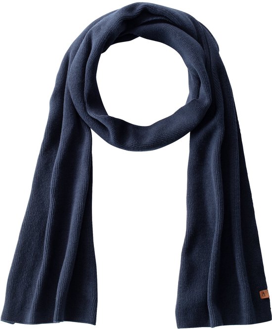 camel active Gebreide sjaal van zuiver katoen - Maat menswear-OS - Blauw