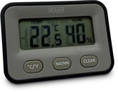 Hygromètre numérique BOLAN noir - hygromètre et thermomètre numériques - enregistre l'humidité minimale et maximale