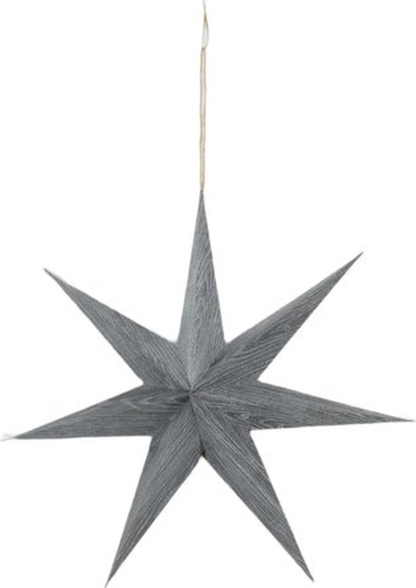 DKNC Kerstster Grijs | 7 punten | 39cm