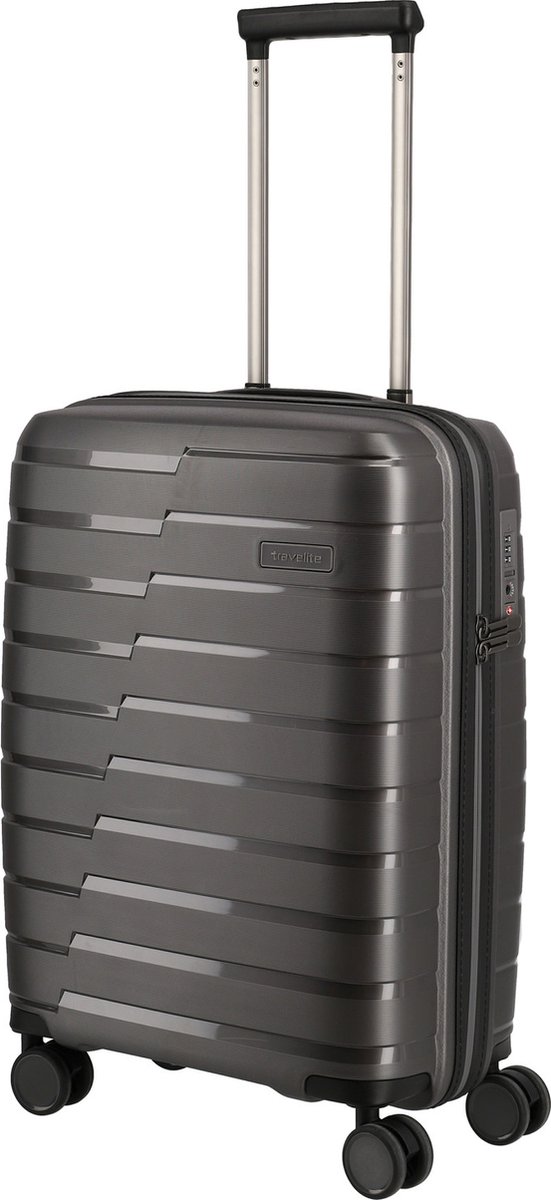 Travelite Handbagage Harde Koffer / Trolley / Reiskoffer - 55 x 39 x 20 cm - Air Base - Grijs-Travelite 1