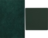 MSV Douche anti-slip/droogloop matten - Napoli badkamer set - rubber/polyester - donkergroen