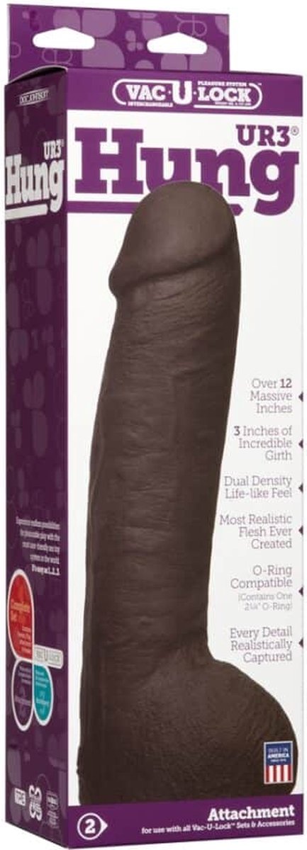 Realistic Hung Realistic Ultraskyn Dildo Black