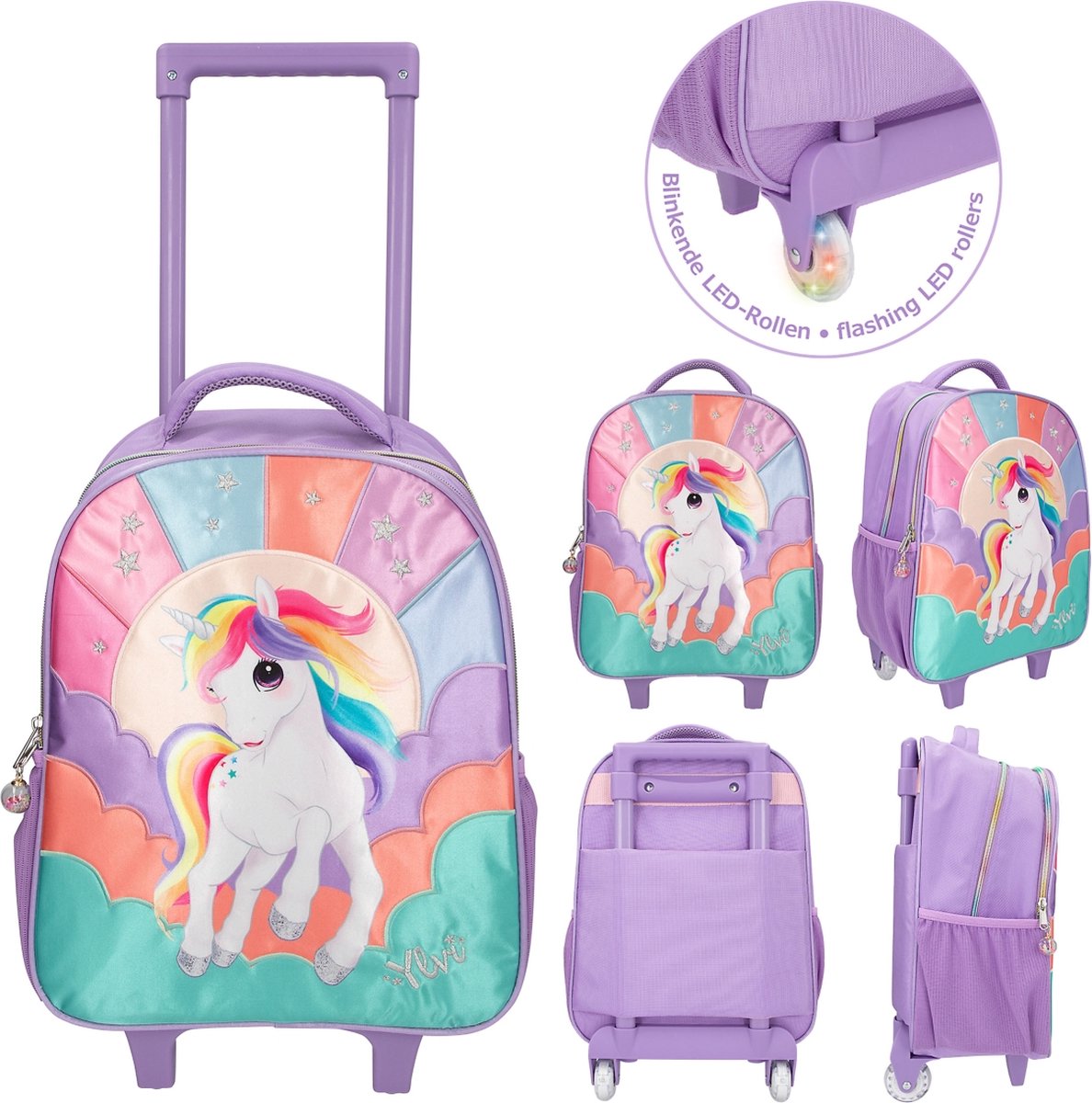 Depesche - Ylvi trolley met LED-wielen