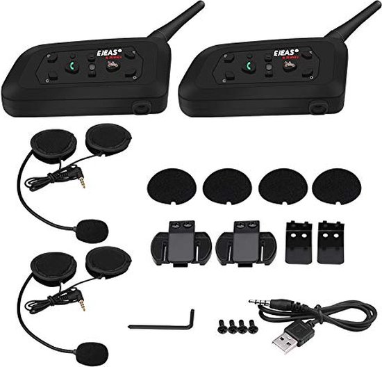 Keenso Motorrad Intercom Set - Bluetooth Gegensprechanlage Für Helm-zu-Helm Kommunikation