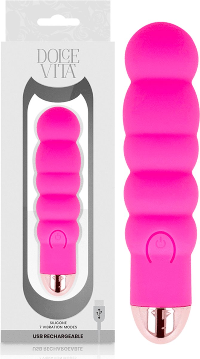 DOLCE VITA | Dolce Vita Rechargeable Vibrator Six Pink 7 Speeds