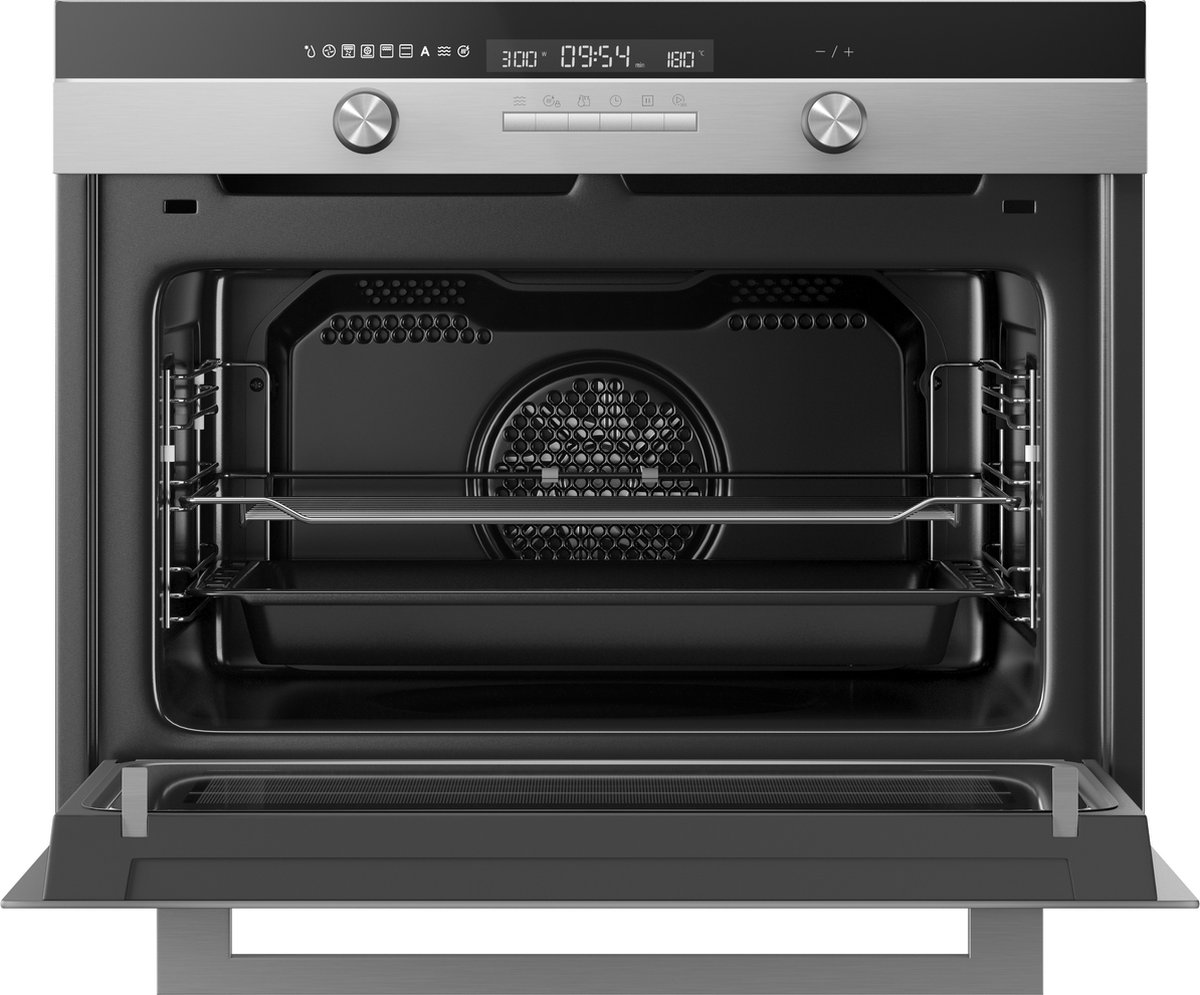 Inventum IMC6150RK - Inbouw combi-oven - Hetelucht - Magnetron - Grill - 50 liter - 45 cm hoog - Tot 250 graden - Zwart/RVS — afbeelding 2