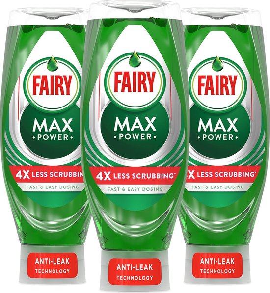 FAIRY Liquide vaisselle main Max Power Citron, 370 ml