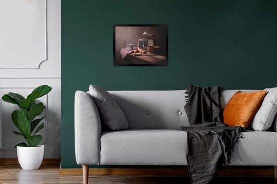 Cadre photo avec poster - Nature morte - Cuisine - Balance - Œufs - Cuisine - 40x30 cm - Cadre poster