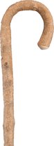 Gastrock Houten wandelstok - Bruin - Essenhout - Schorsvrij - Lengte 94 cm - Rond handvat - Gewicht 300 gram - Vernikkelde puntklem - Handgemaakt - Wandelstokken - Voor heren en dames - Wandelstok hout