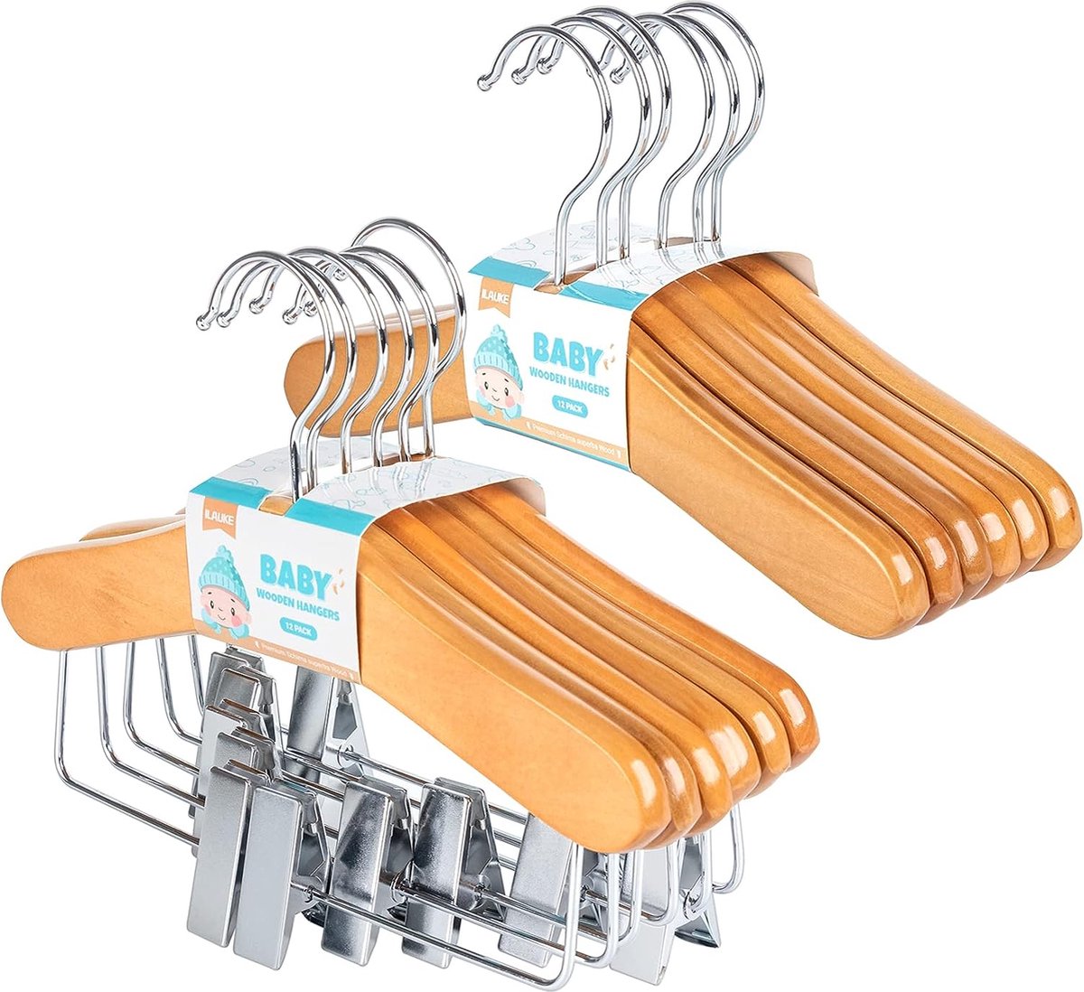 25 Pièces babykleerhangers, kinderkleerhangers, baby Born