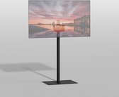 TV vloerstatief SQUARE 120 Design Tv standaard Trendy Zwart Staal 32-65”