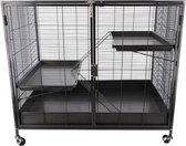Keddoc Rat Cage Animal Home Penthouse Bottom - Cage - 93.5x63x83.5cm - Anthracite