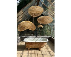 Organische Rotan Hanglamp – Wolkvorm – Handgemaakt – Groot Formaat (1,50 meter) – Ophalen in Schoorl/Alkmaar