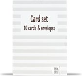 Pepa Lani card binder / 10 cards (incl. envelopes) - Stripes & blocks