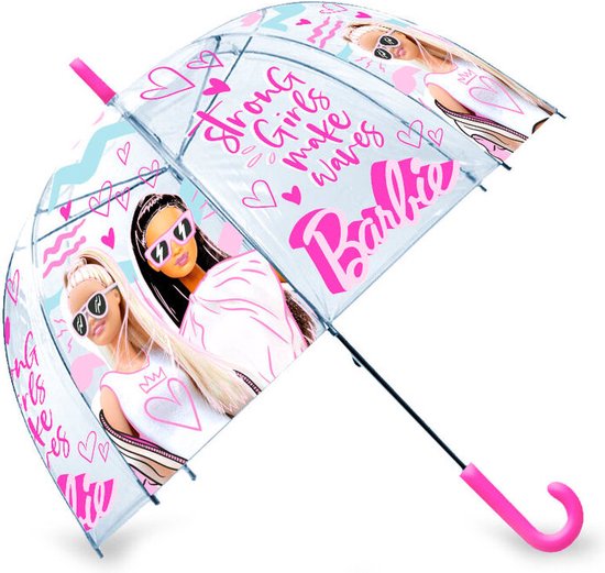 Paraplu Barbie - Lichtblauw, Roze - 46 cm