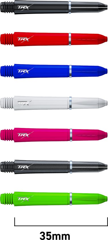 RED DRAGON TRX Korte Roze Stelen – 4 Sets (12 Stelen) In Extra Kort, Kort, Medium En Tussenmaat 5 miniatura