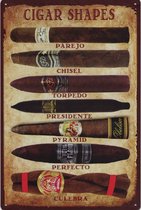 Wandbord Man Cave - Cigar Shapes Cuba