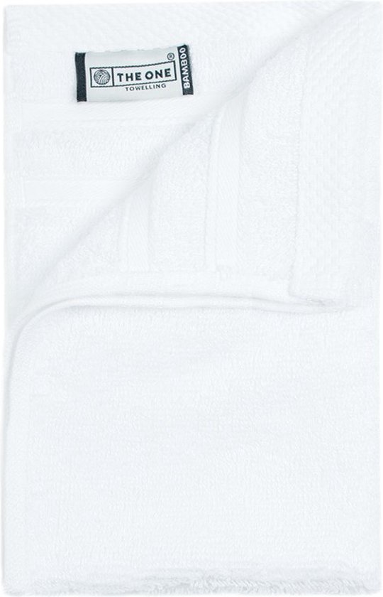The One Towelling - Serviette de bain en bambou pour invités - Petite serviette - Bambou/coton - 30x50 - Blanc