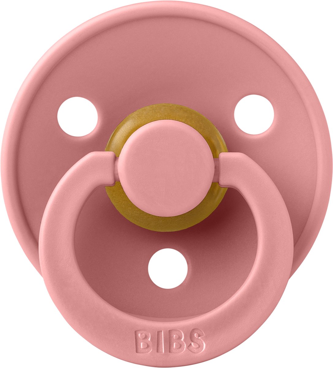 Goedkoopste Bibs Fopspeen Latex Round 6-18mnd Dusty Pink
