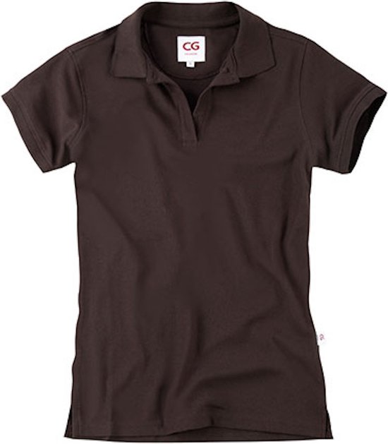 Workwear Damespolo 'Susa' met korte mouw Chocolate - 4XL