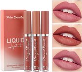 Palm Cosmetics® Matte Liquid Lipstick (Set van 3) - Matte Lipgloss - Lippenstift - Lipstick - Waterproof - Vegan
