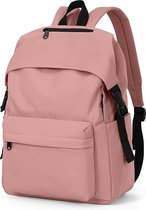 Schoolrugzak, vrouwen, lichte, casual rugzakken, schooltas, 14 inch waterdichte laptoprugzak, college-studentenreisportzas voor jongens en meisjes bij het winkelen, F-roze