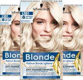 Schwarzkopf Blonde L101 Platinablond - 3 stuks - Voordeelverpakking