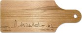 Skyline Borrelplank Terschelling - Hapjesplank - Serveerplank - Cadeau Jubilea - Cadeau verjaardag - Cadeau geschenk - Serveren - WoodWideCities