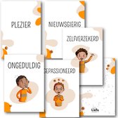 Coachkaarten Herken je gevoelens met illustraties jongens / man / tiener versie - werkvorm - Liefs op papier