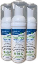 Tea Tree Eyelid Facial Cleanser - Nettoyant pour les paupières - Arbre à thé, Camomille & Beurre de karité - Pack Économique - 3 x 50 ml
