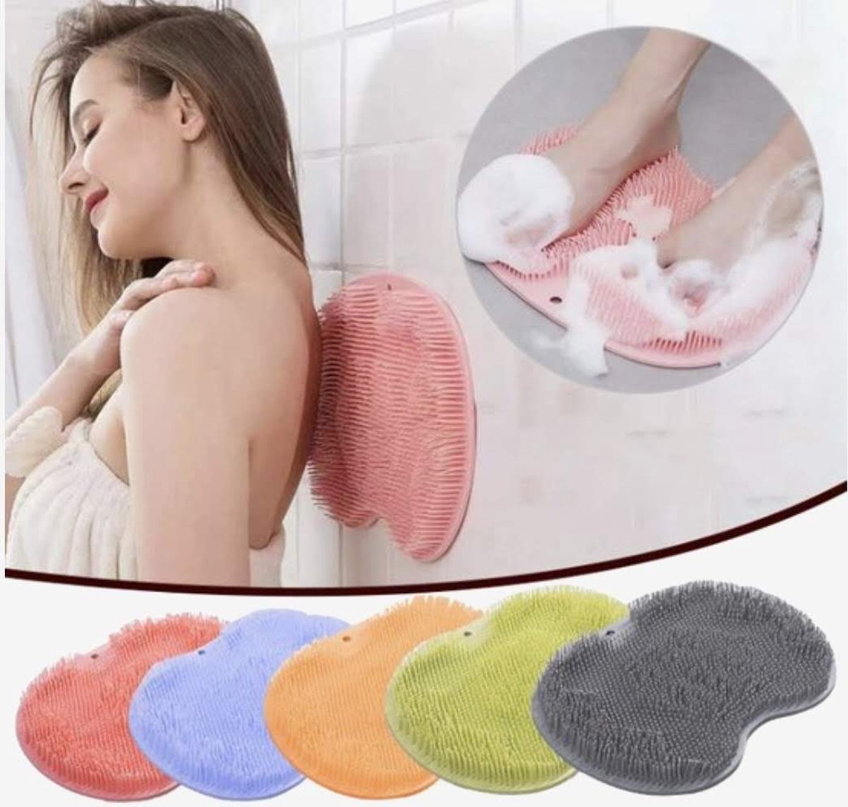 Goedkoopste arugmassage Mat voor Onder de Douche-Douche Massage Mat -Voetscrubber-Douche Borstel