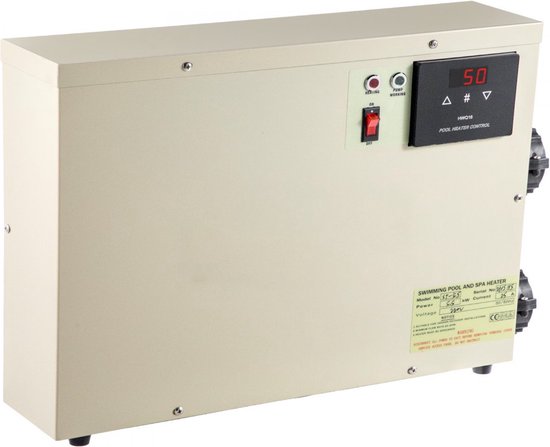 KIMISS 3KW Elektrische Zwembadverwarming Met Thermostaat – Zelfregelend, Hardwired, Roestvrij Staal, 1,5 Inch Aansluiting – Voor Spa En Zwembad