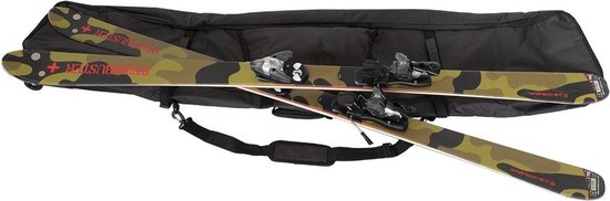 Waterafstotende Skitas met wielen 175 x 30 cm - Snowboardtas - Wintersport - Verstelbare Draagband
