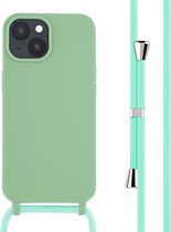 Coque iPhone 15 Avec Cordon - Coque en Siliconen iMoshion avec cordon - Vert