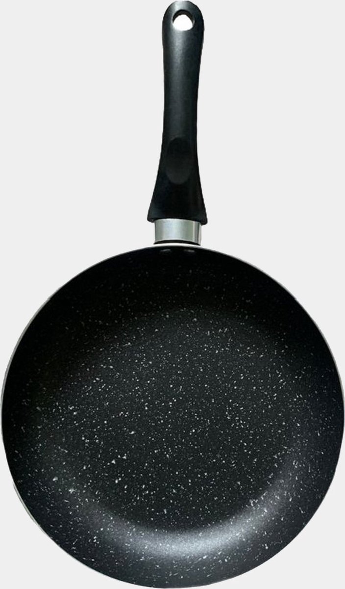 Koekenpan Ø20 CM - Aluminium - Marmer Non Stick Coating - 2.2 mm Aluminium - Bestemd voor alle warmtebronnen - PTFE Vrij