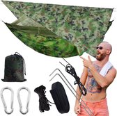 Reishangmat - met klamboe & tarp - 260x140cm - camouflage