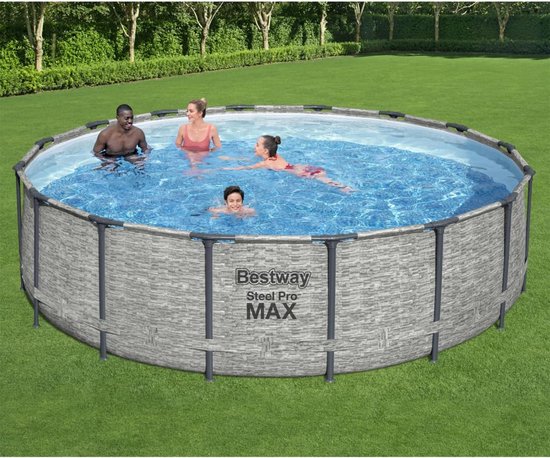 Bande de pierre Bestway Steel Pro Max - piscine à ossature métallique -  Ensemble... | bol.com