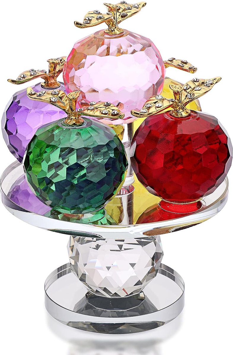 Pommes à facettes rotatives à 360 degrés, décoration de pomme en verre,  décoration de... | bol.com