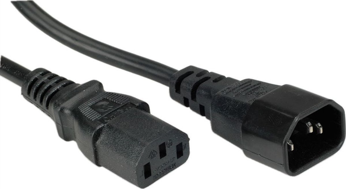 C13 - C14 stroomkabel voor UPS/PDU - 3x 1,00mm / zwart - 3 meter