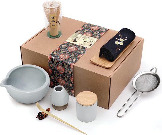 Service à thé japonais de 9 pièces Matcha, bol à matcha avec bec verseur,  fouet à... | bol