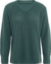 Knit Factory Ilse Knit V-neck Sweater - Pull pour femme en laine - Laurier - 36/38