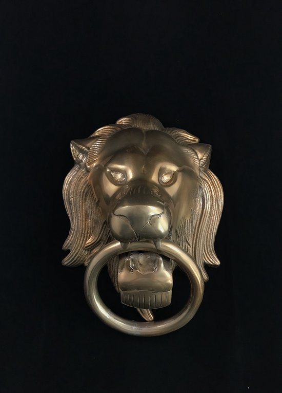 Heurtoir de porte d'entrée tête de Lion bouche ouverte - Heurtoir d