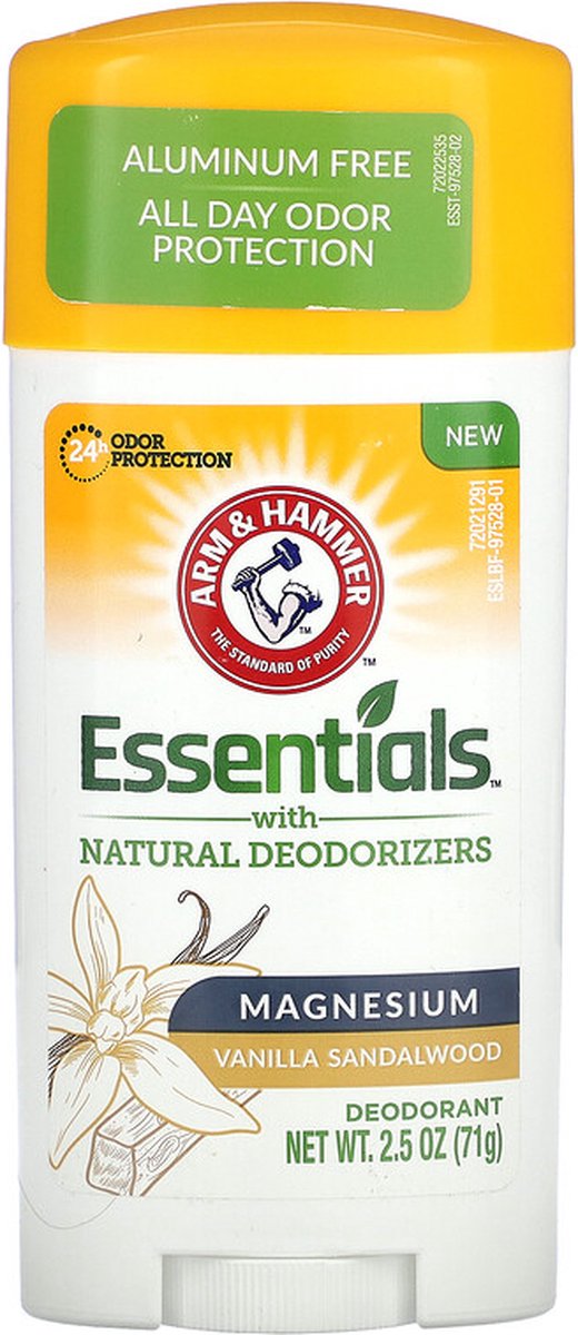 Arm & Hammer - Essentials Deodorant - Magnesium - Vanilla Sandalwood - 71 g