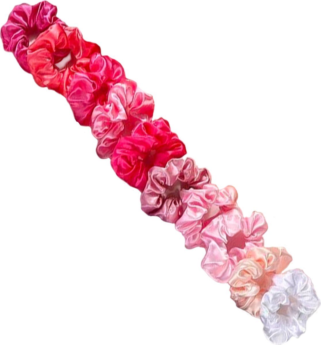Team Bicep 10 Stuks Schrunchies Haarbandjes voor Vrouwen - Kleurrijke Vrouwenaccessoires - Fluwelen Stof - Roze tinten