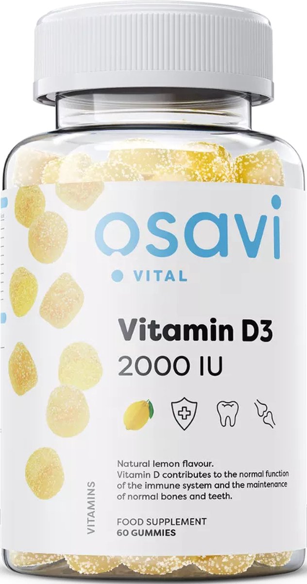 Osavi - Vitamine D3 2000 IE - 60 Gummies - Citroen smaak - Lekker en gemakkelijk toe te nemen