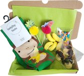 Cadeau box – Apetrots - Trots – Gefeliciteerd - Apen - Verrassings Pakket – Verjaardag - Gift box - Grappig - Cadeau voor vrouw man – Kado – Sokken - Verjaardags cadeau – Jarig -Geschenkdoos –LuckyDay Socks - Maat 37-44