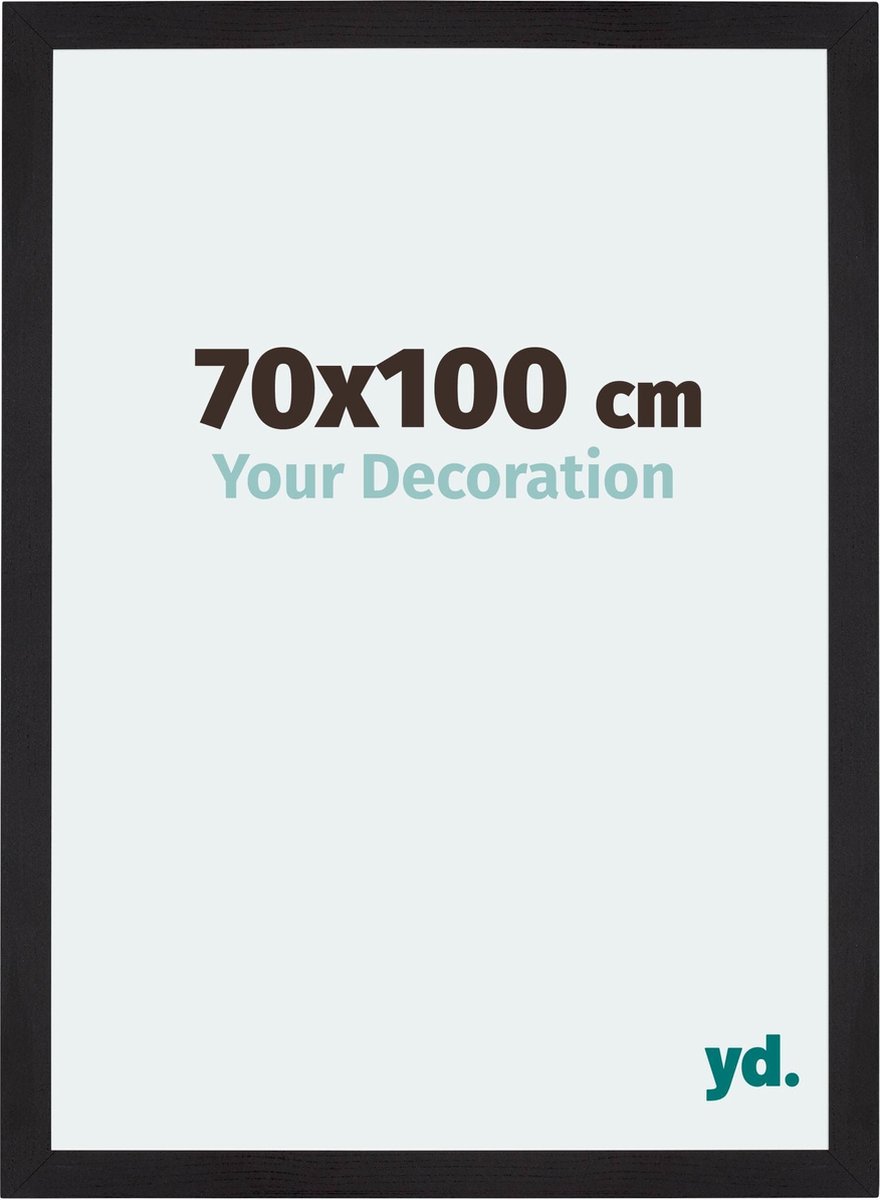 yd. Your Decoration - Fotolijst 70x100 cm - MDF - Zwart Houtnerf - Mura